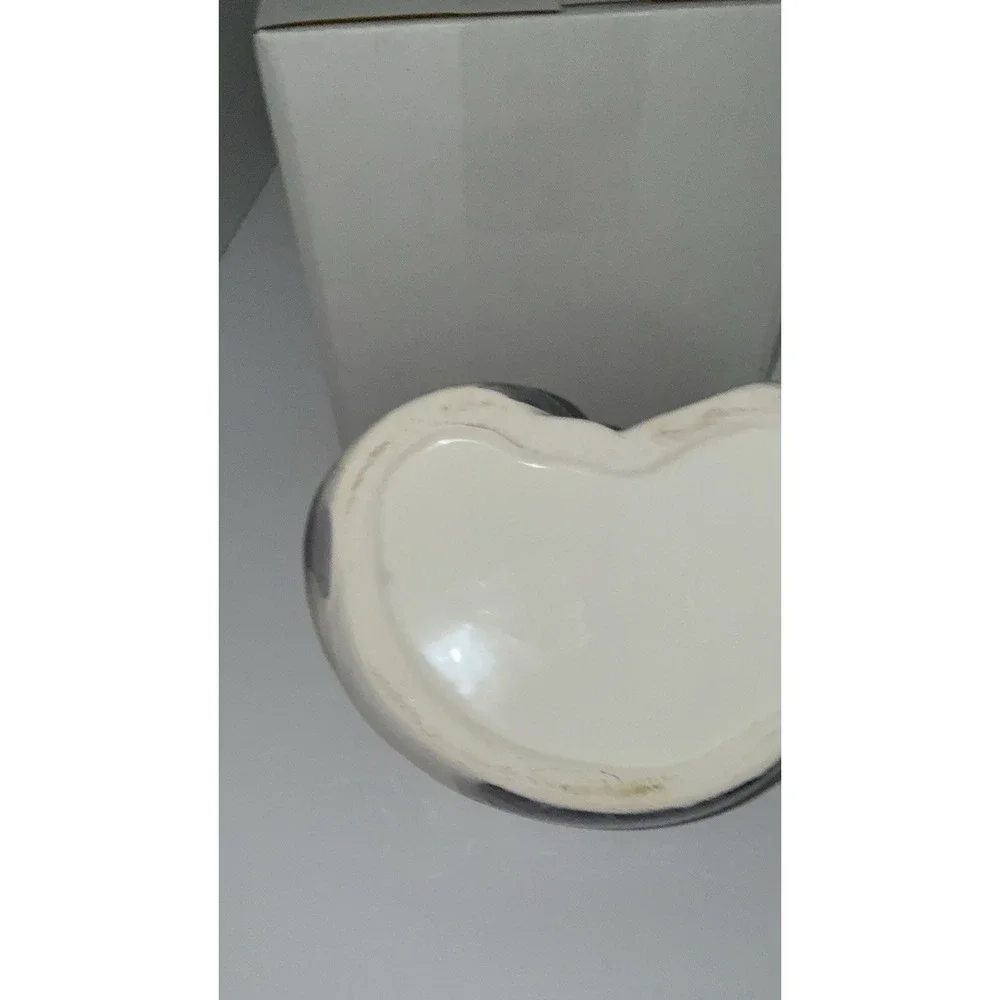 Ceramic Gray & White Cat Planter | Figural Cat Lover Decor | 7